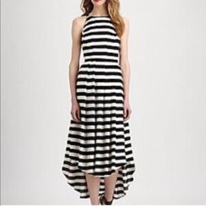 NWT Fashion Star Saks 5th Ave Hi Low Striped Dress Size 12